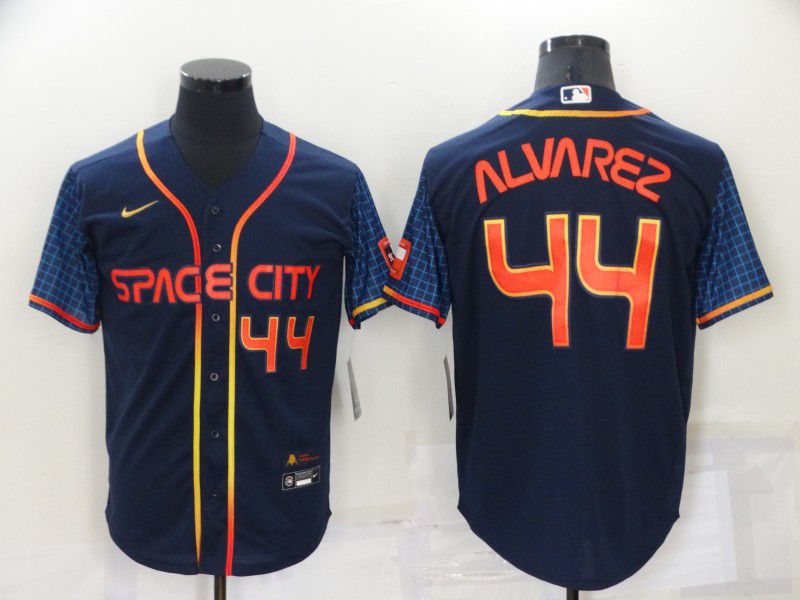 Men Houston Astros #44 Alvarez Blue City Edition Game Nike 2022 MLB Jersey->houston astros->MLB Jersey